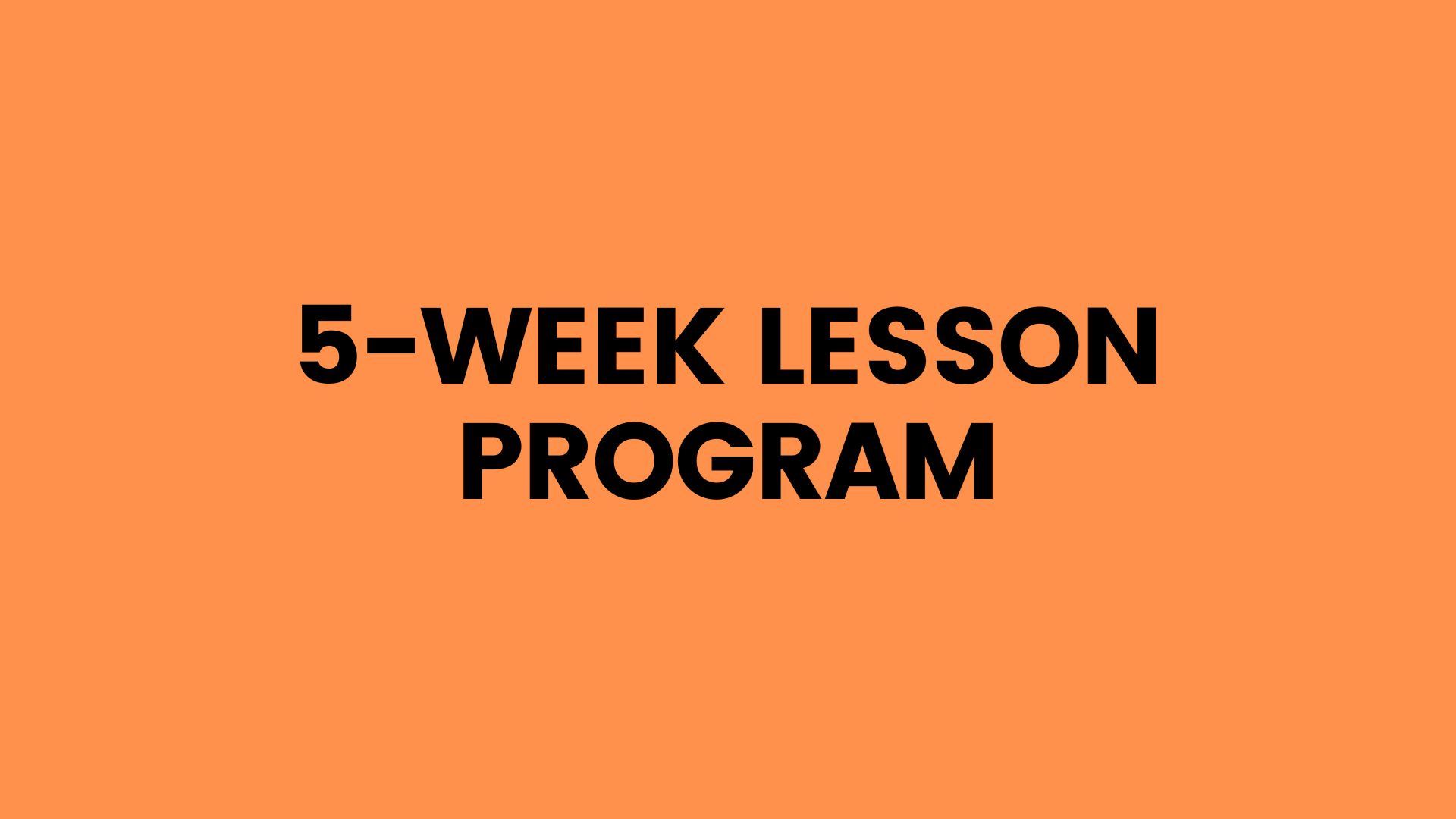 Picture for category 5-WEEK LESSON PROGRAM - KINDER TRACKER - LIMITED TIME ONLY