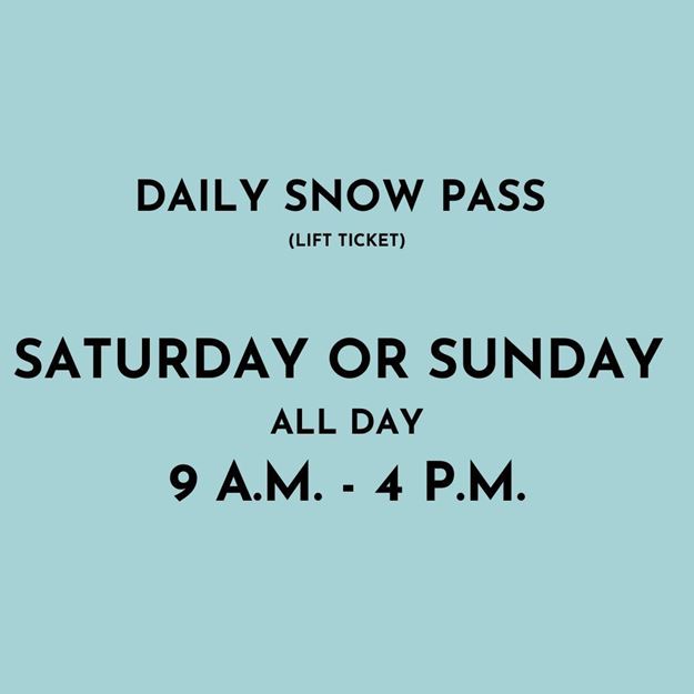 Picture of Saturday or Sunday 9AM - 4PM | Daily Snow Pass